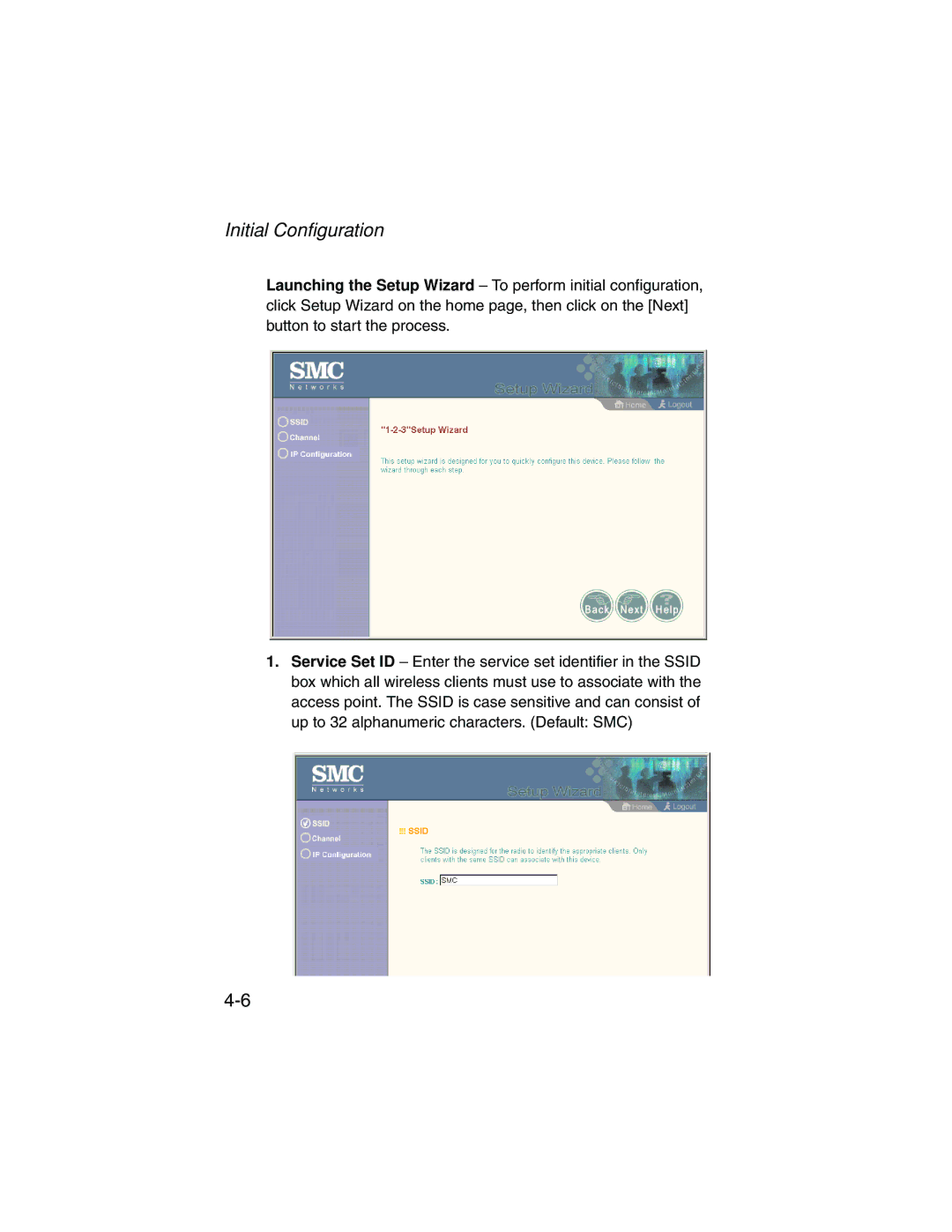 SMC Networks SMC2555W-AG manual Initial Configuration 