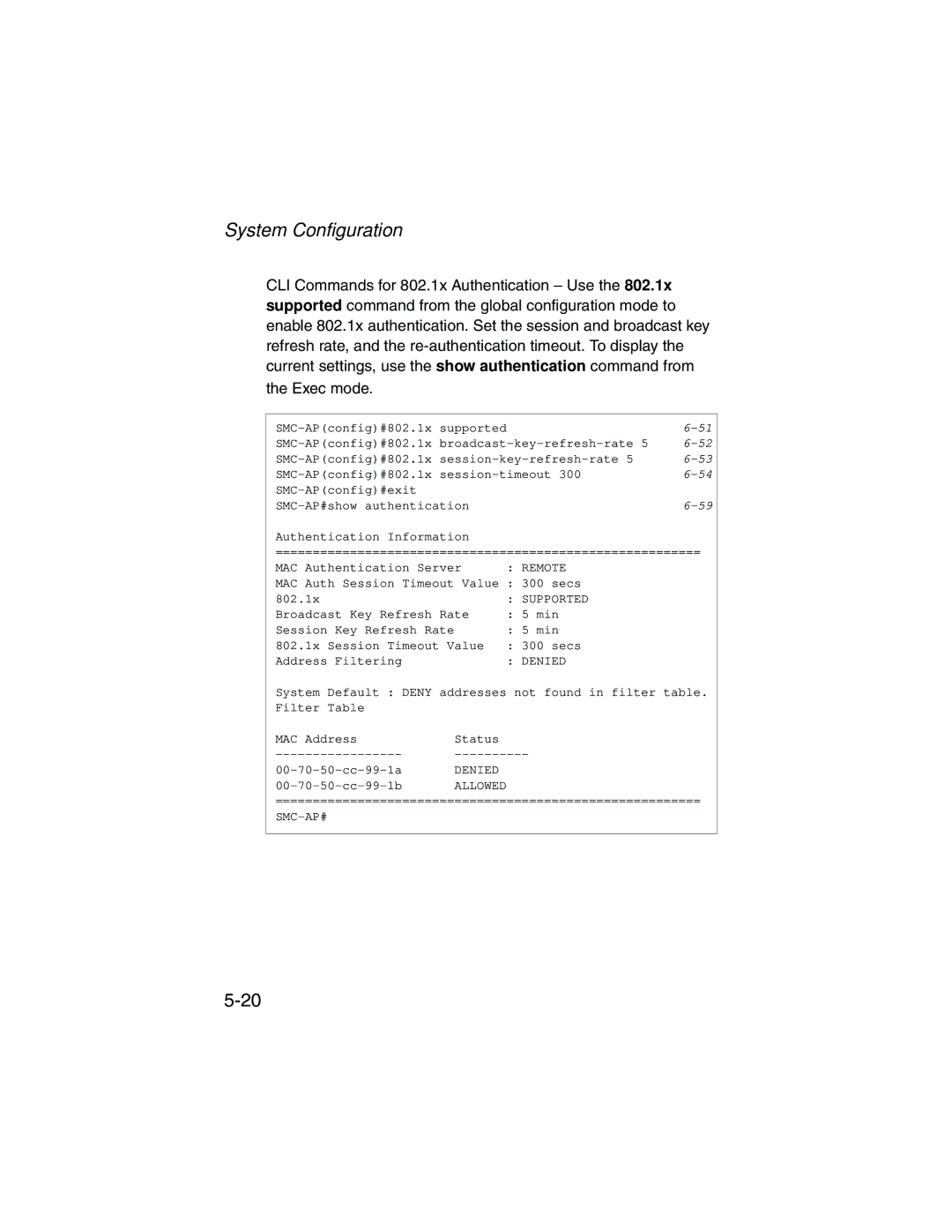 SMC Networks SMC2555W-AG manual Secs 