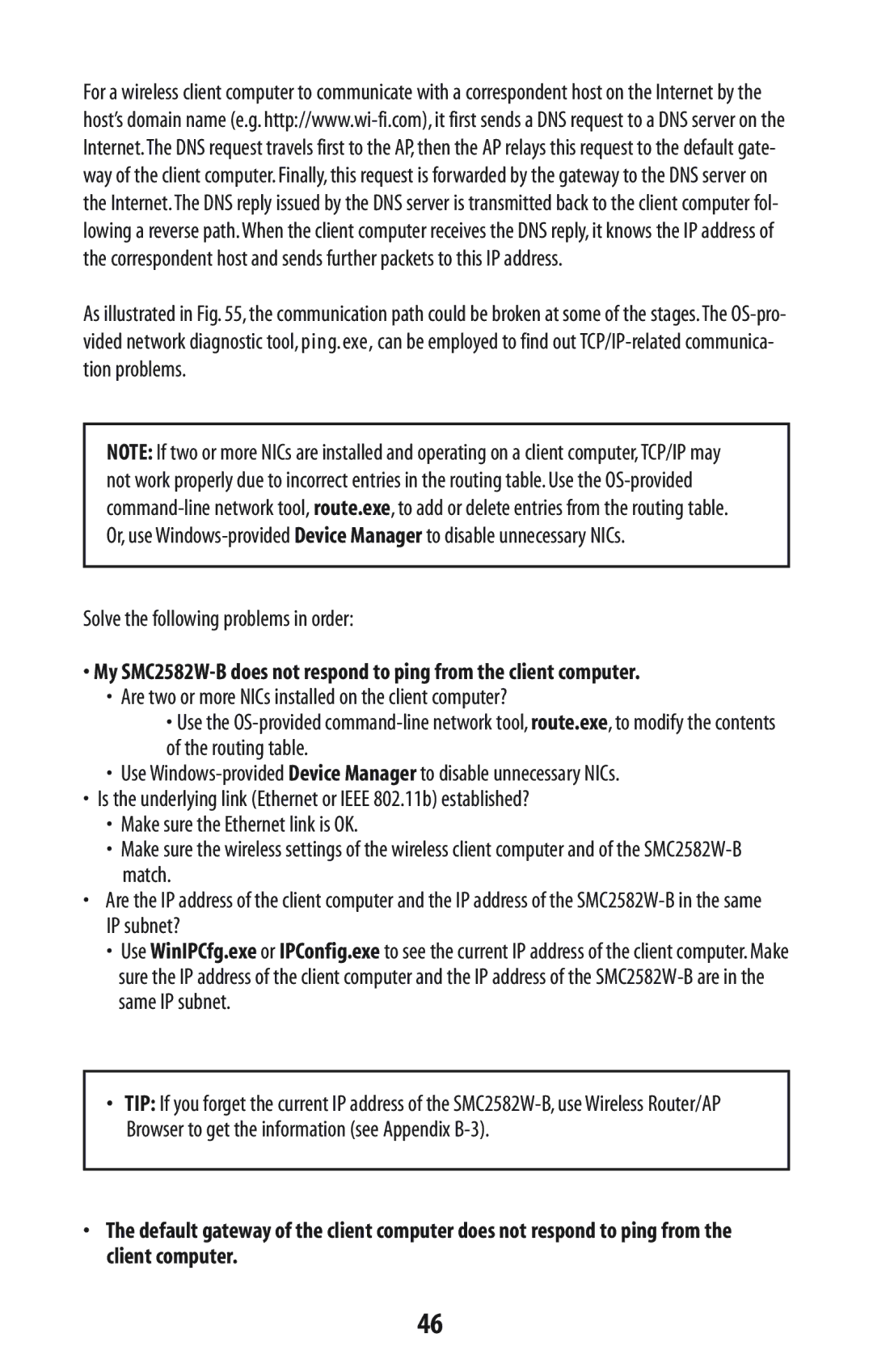 SMC Networks SMC2582W-B manual 