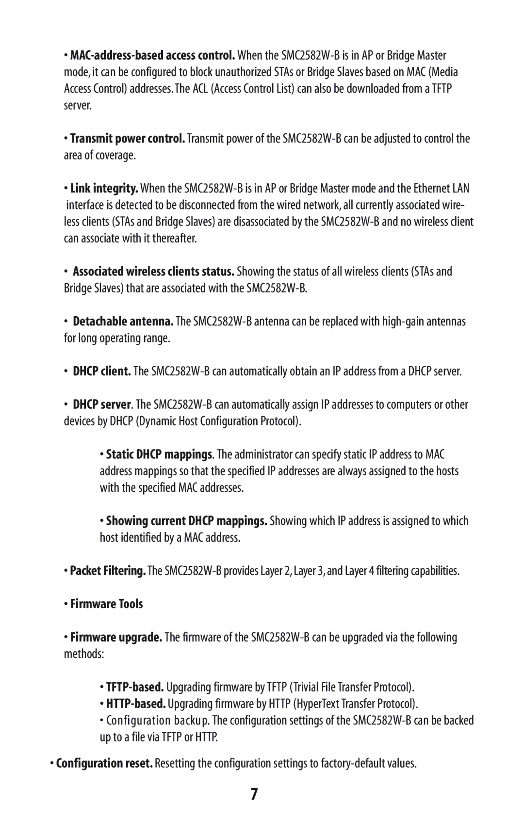 SMC Networks SMC2582W-B manual 