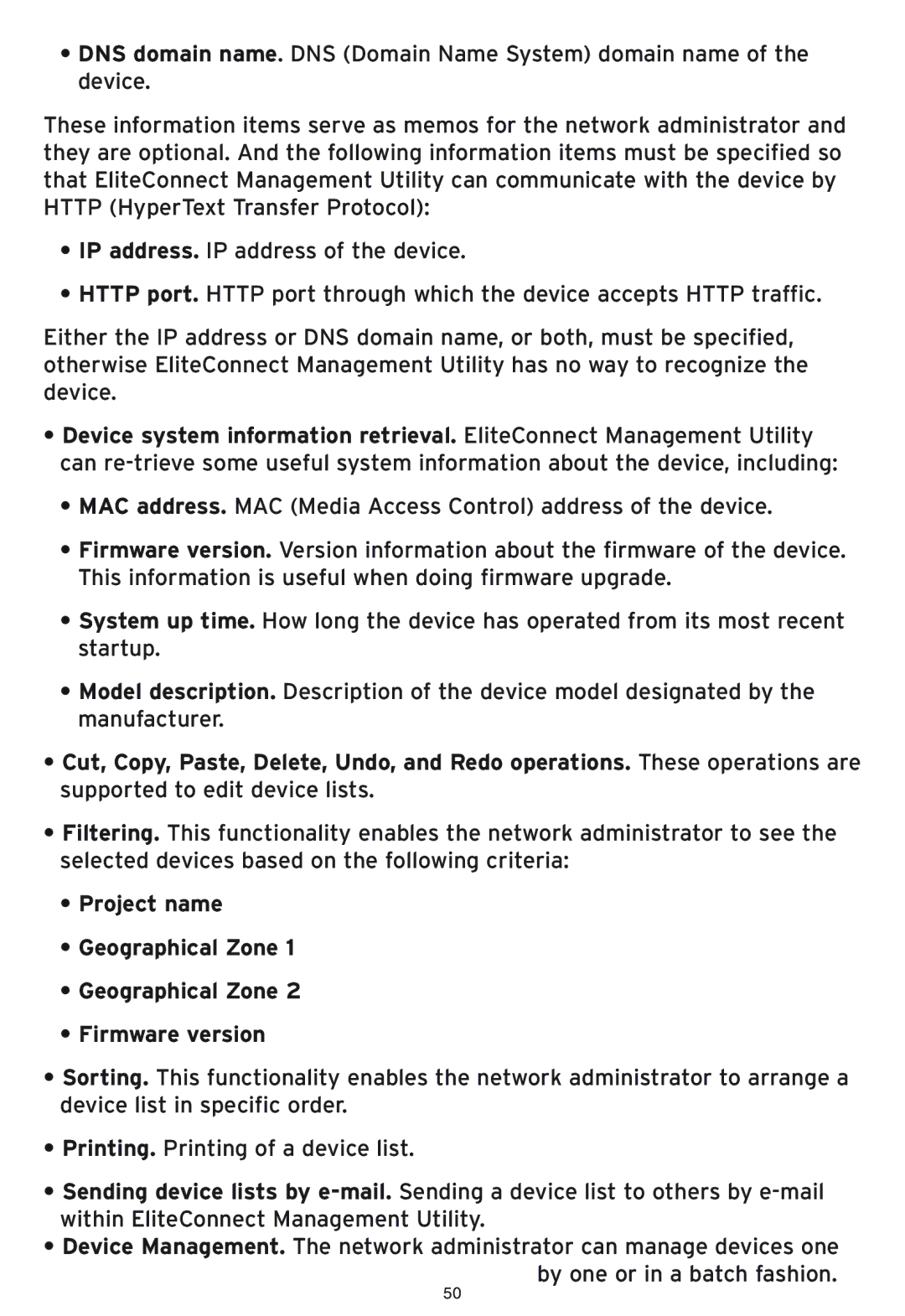 SMC Networks SMC2586W-G manual Project name Geographical Zone Firmware version 