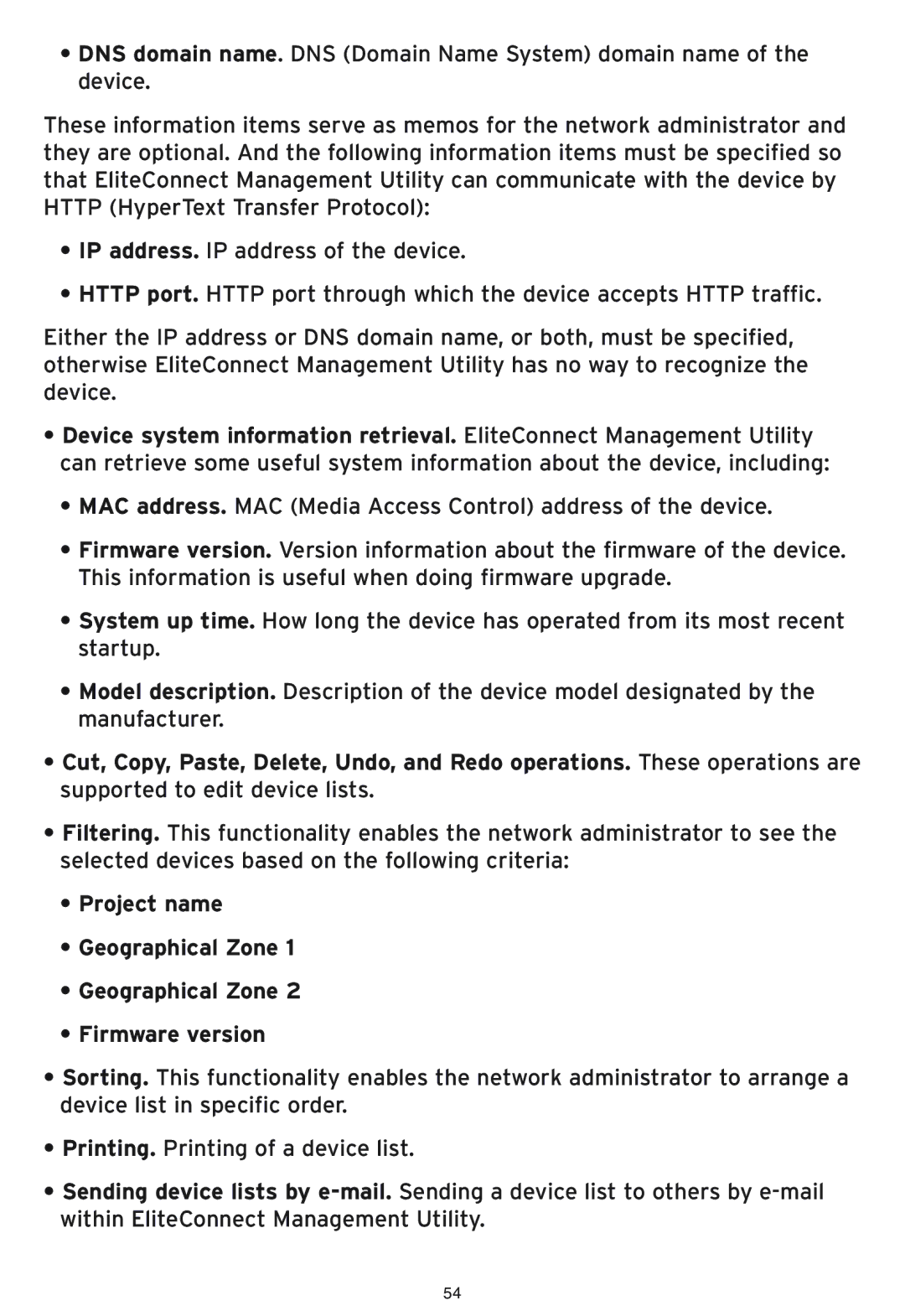 SMC Networks SMC2586W-G manual Project name Geographical Zone Firmware version 