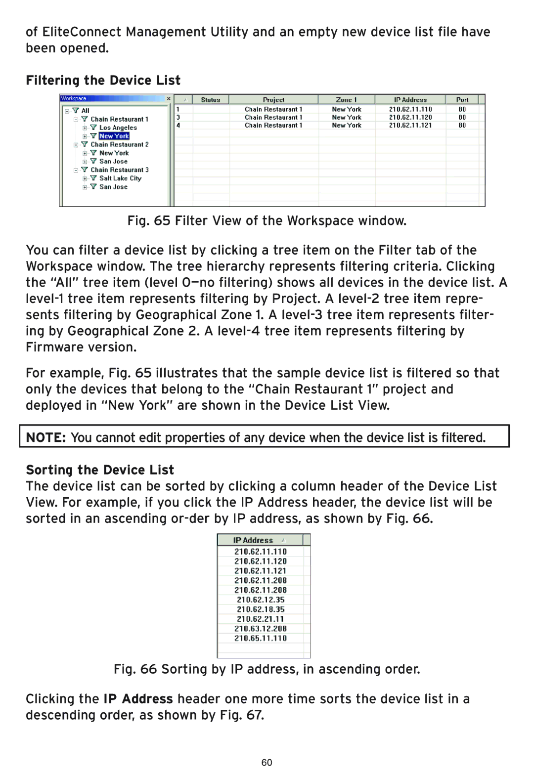 SMC Networks SMC2586W-G manual Filtering the Device List, Sorting the Device List 