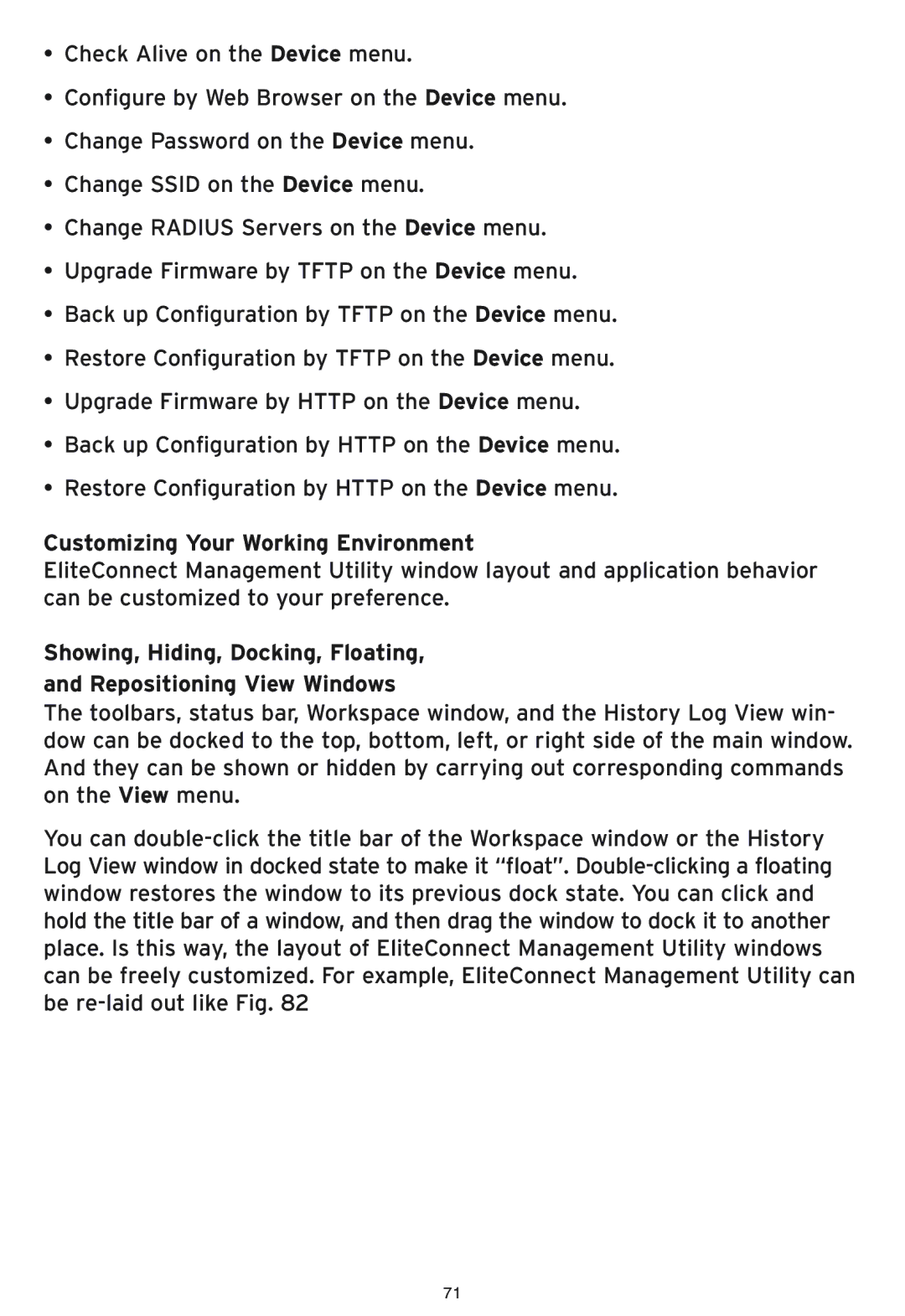 SMC Networks SMC2586W-G manual Customizing Your Working Environment 