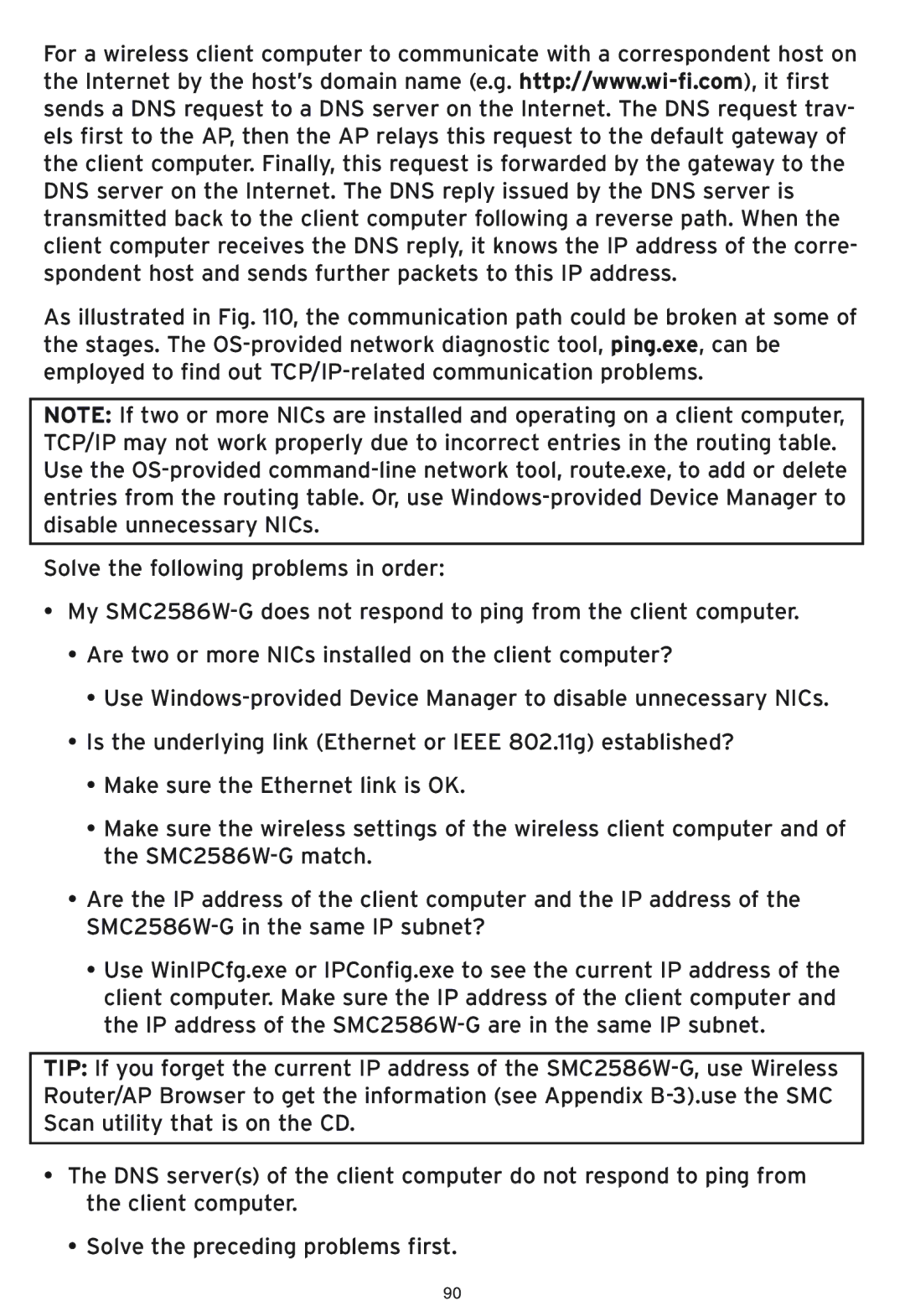 SMC Networks SMC2586W-G manual 