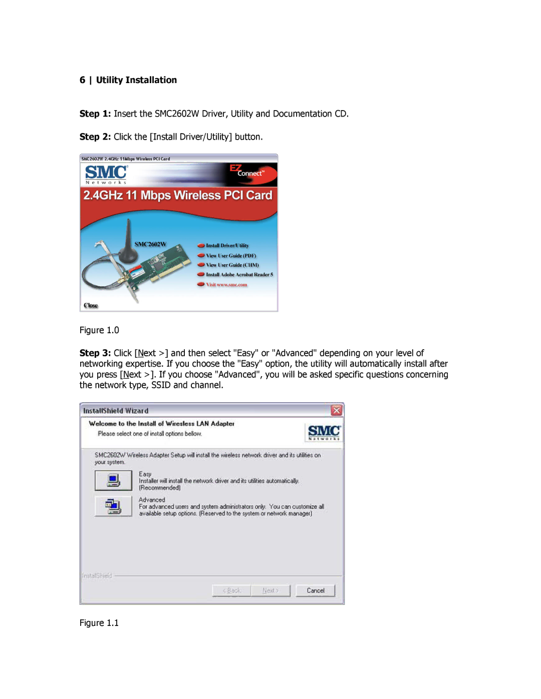 SMC Networks SMC2602W manual Utility Installation 