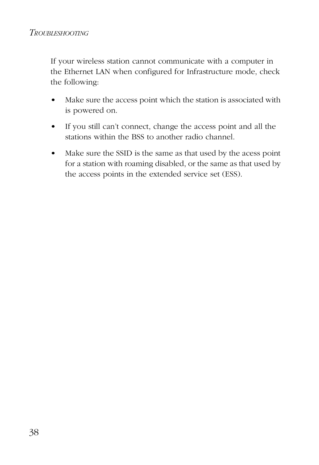 SMC Networks SMC2632W manual Troubleshooting 