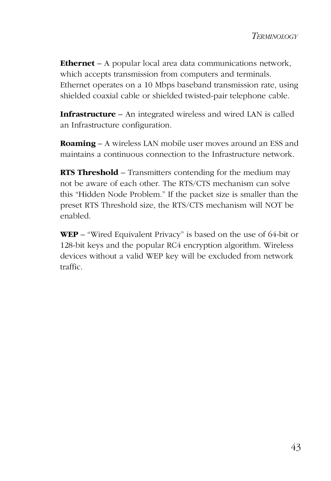 SMC Networks SMC2632W manual Terminology 