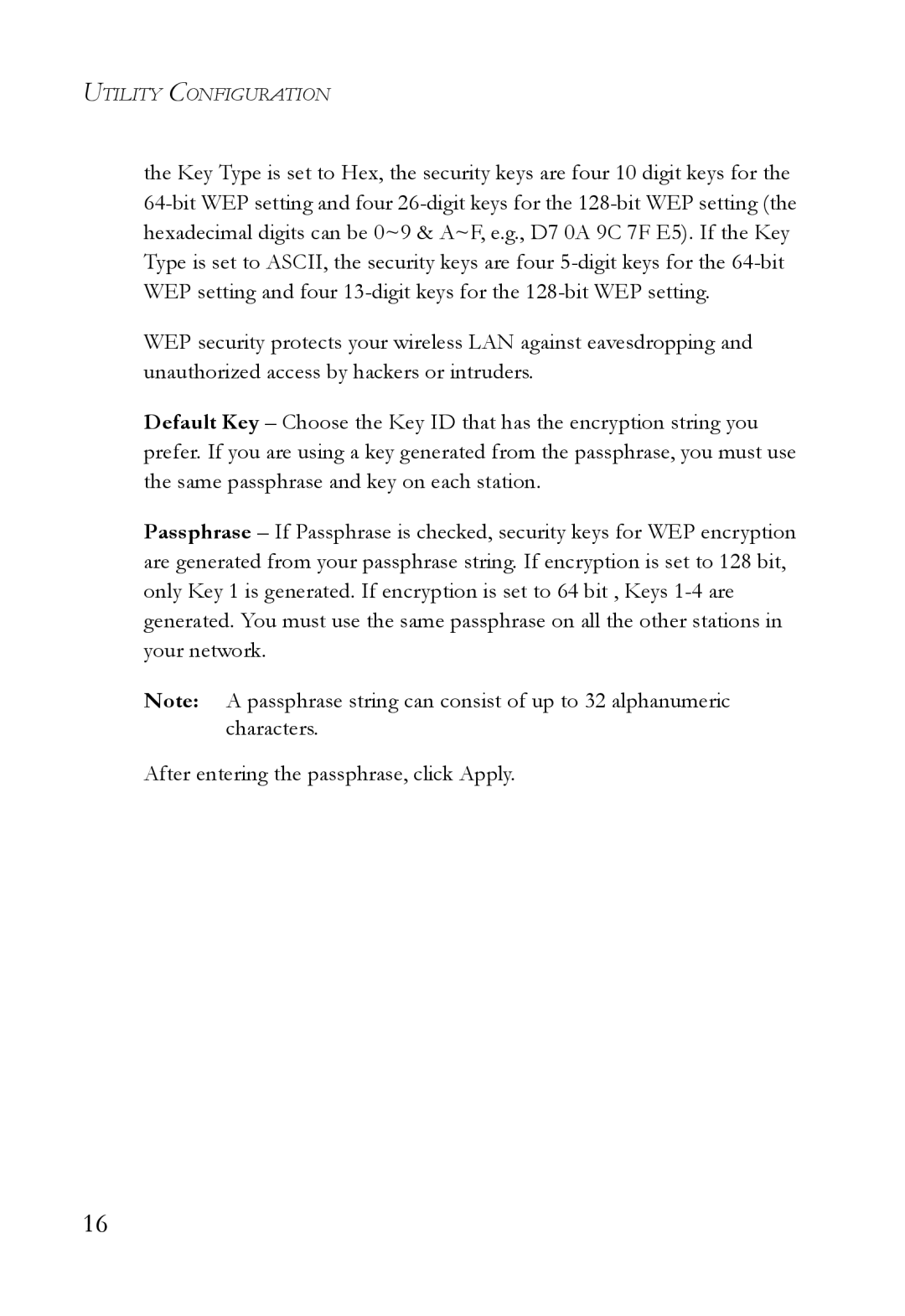 SMC Networks SMC2635W manual Utility Configuration 