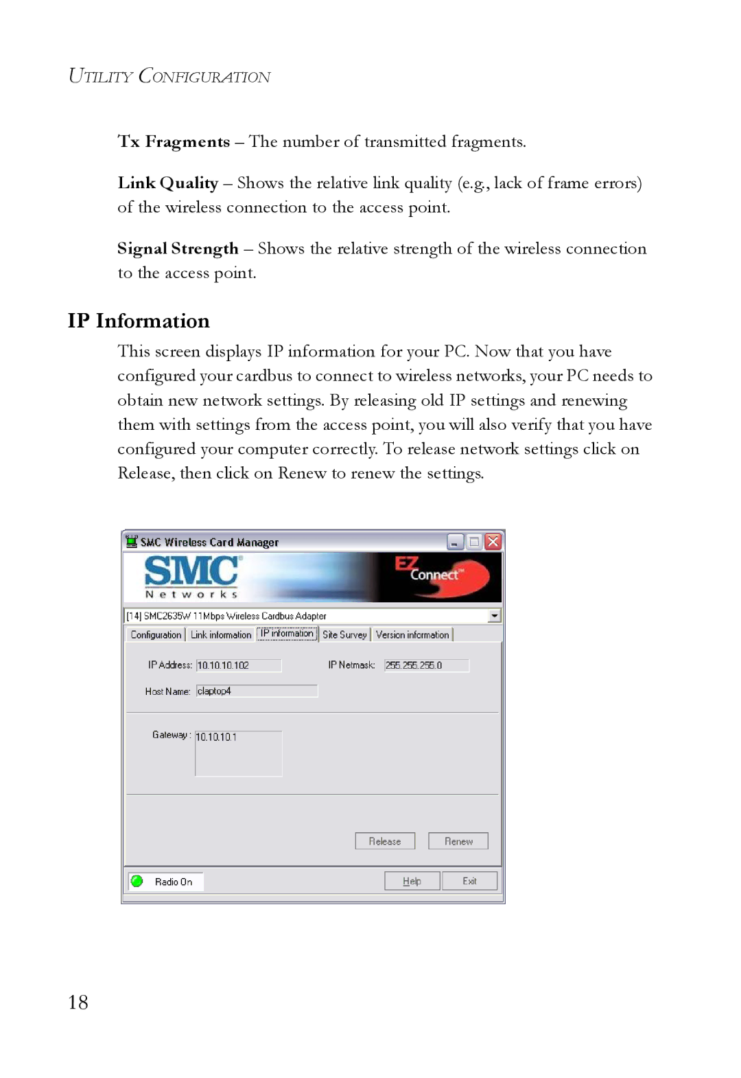 SMC Networks SMC2635W manual IP Information 