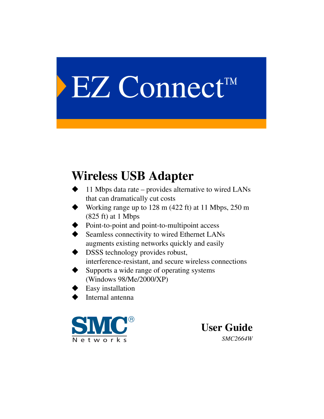 SMC Networks SMC2664W manual Wireless USB Adapter 