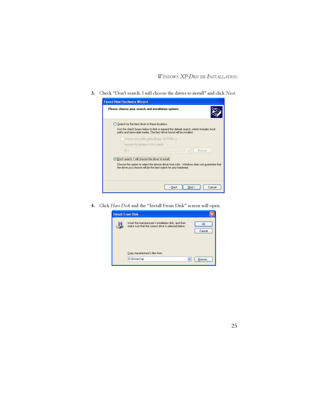 SMC Networks SMC2664W manual Windows XP Driver Installation 