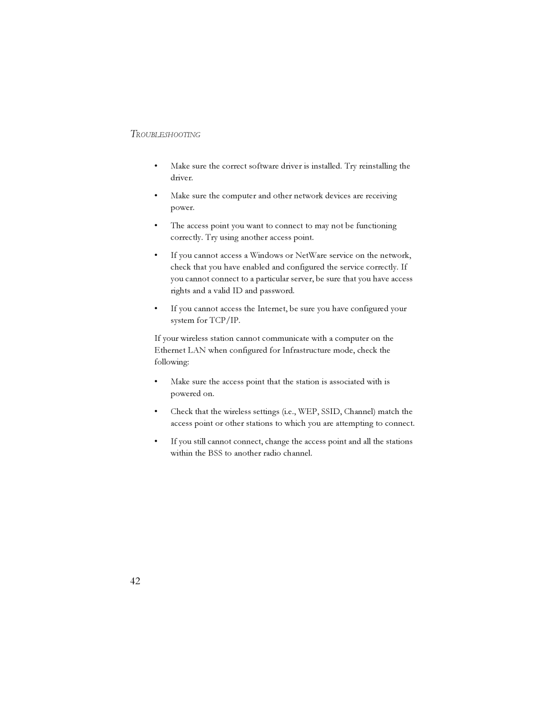 SMC Networks SMC2664W manual Troubleshooting 