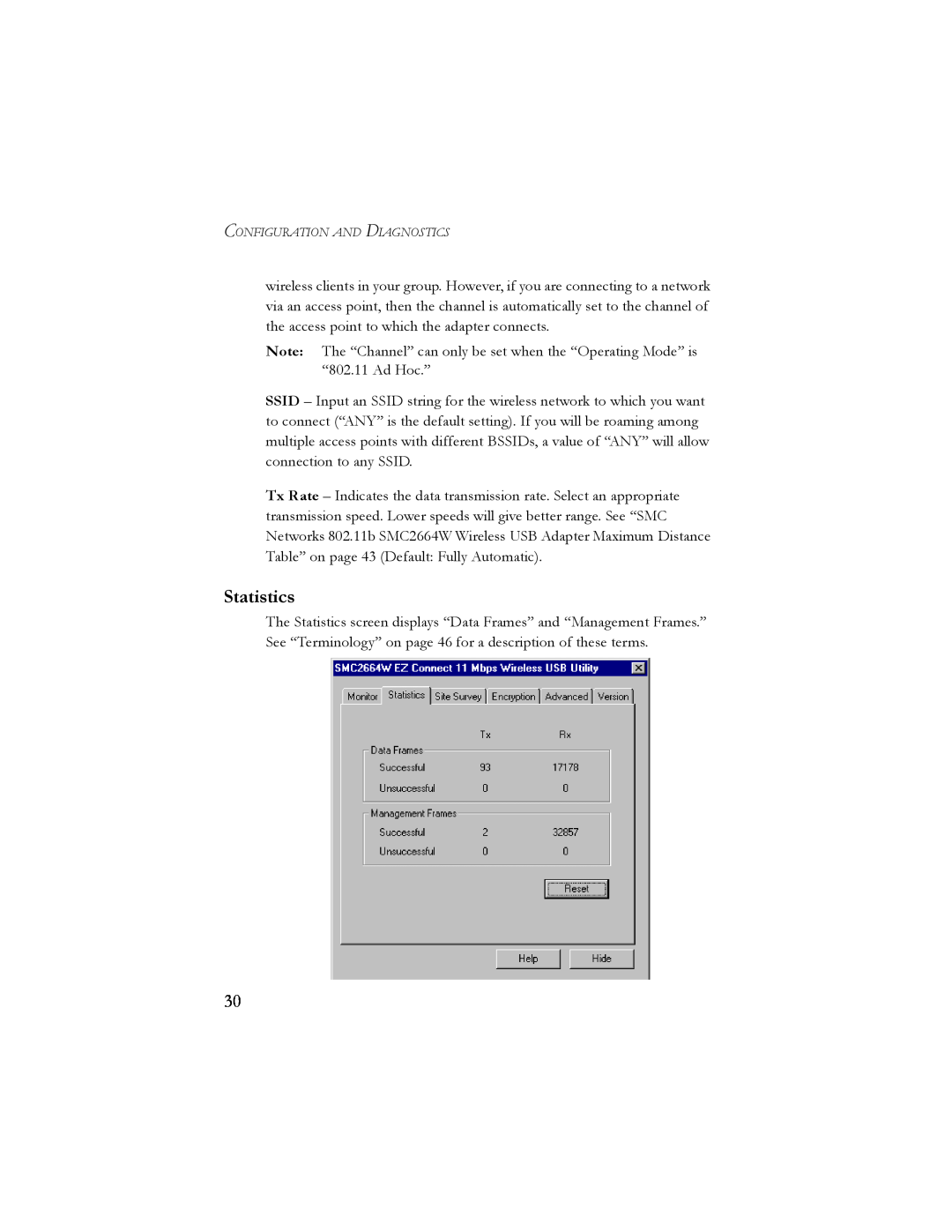 SMC Networks SMC2664W manual Statistics 