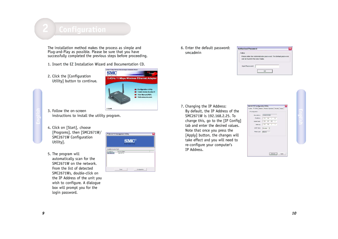 SMC Networks SMC2671W manual Configuration 