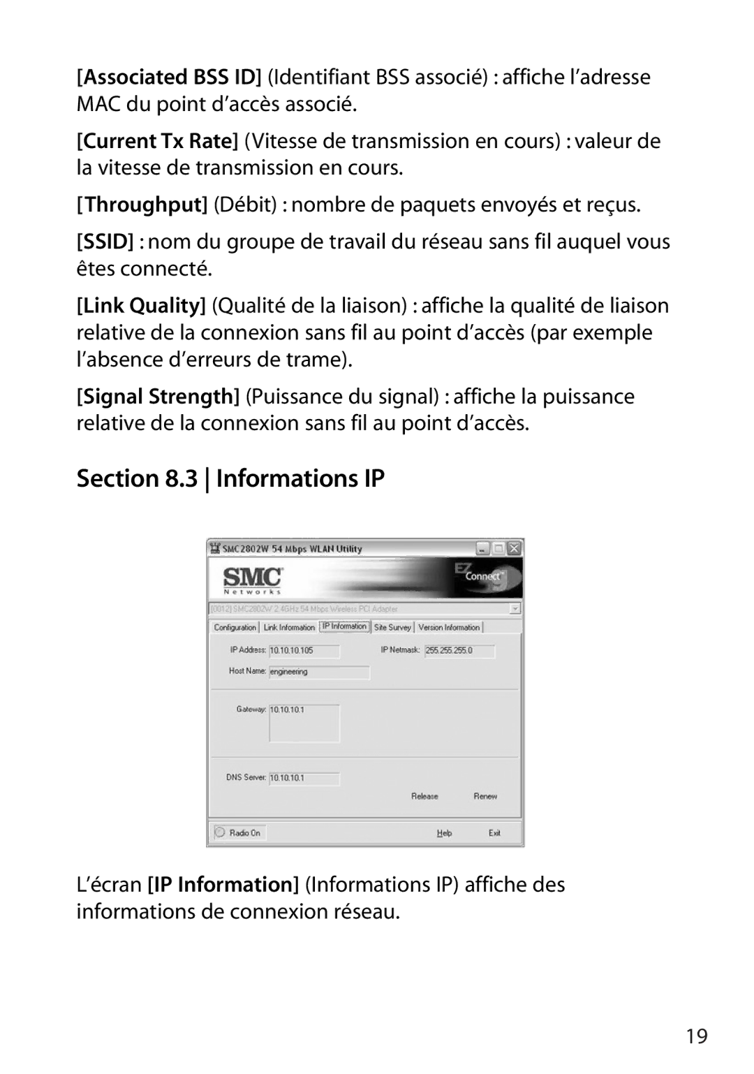 SMC Networks SMC2802W manual Informations IP 