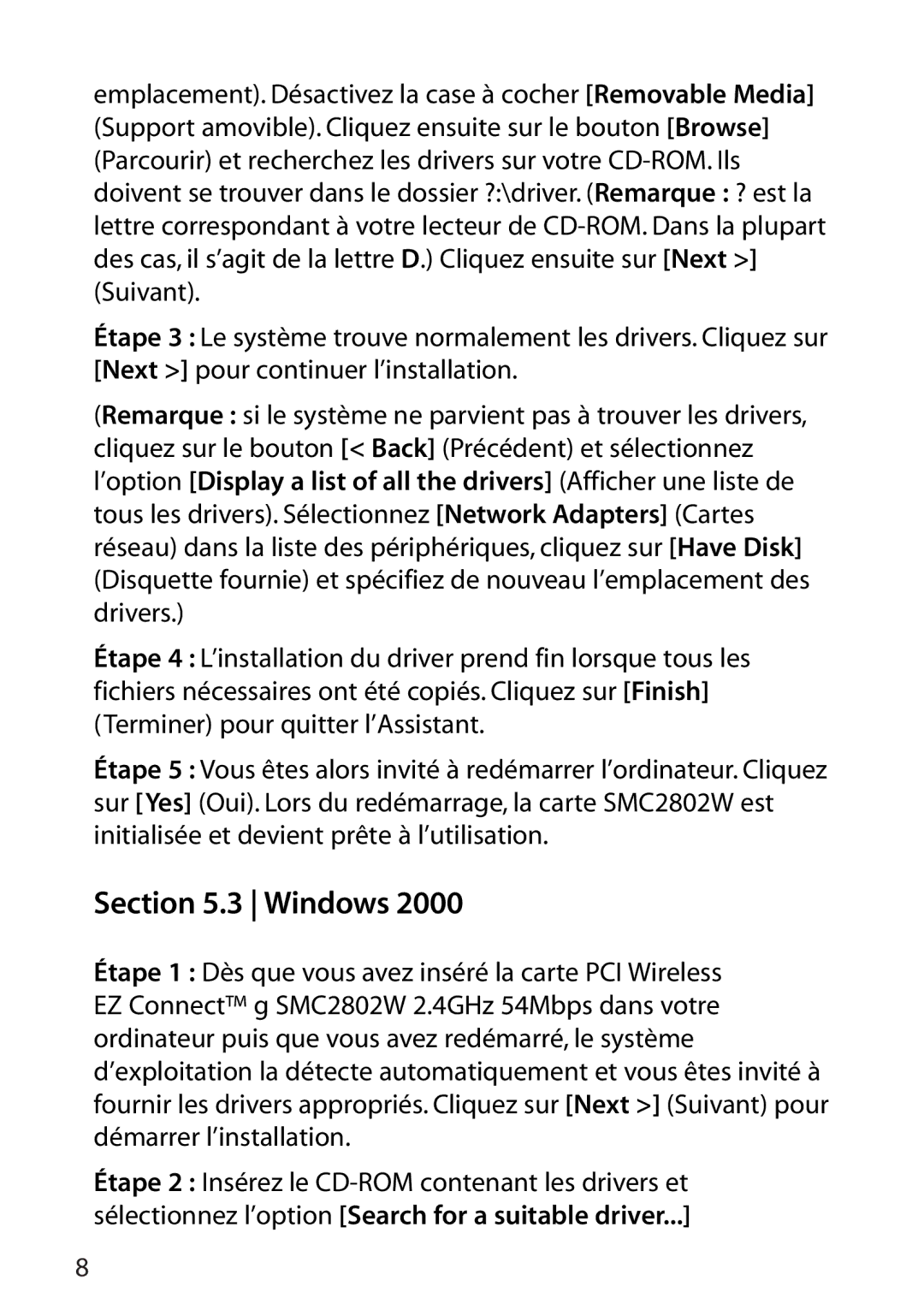 SMC Networks SMC2802W manual Windows 