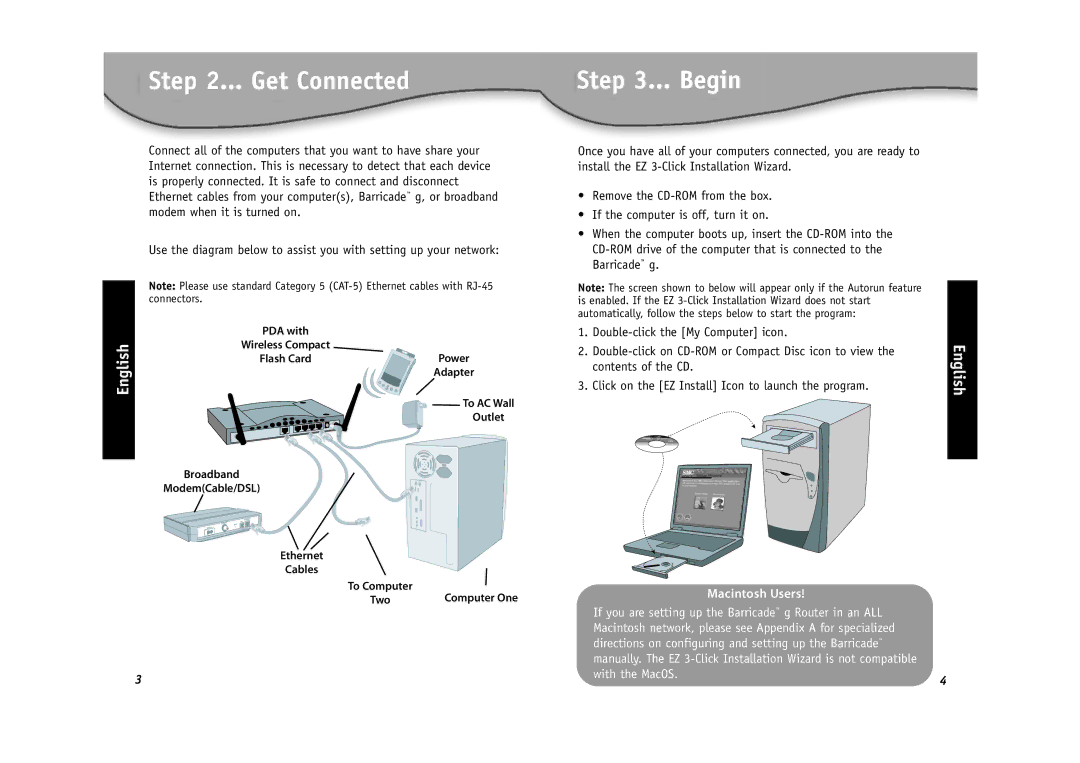 SMC Networks SMC2804WBR installation manual Get Connected, Begin 