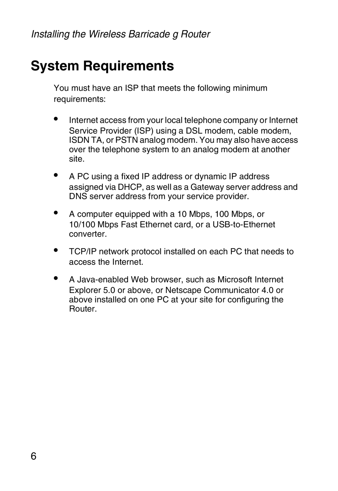 SMC Networks SMC2804WBR38 manual System Requirements 