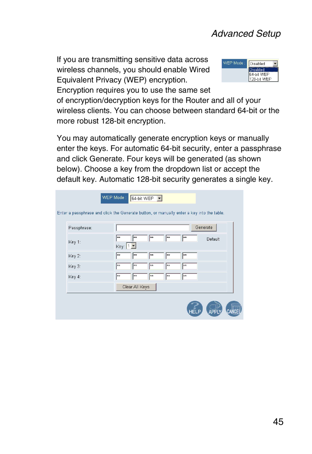 SMC Networks SMC2804WBR38 manual Advanced Setup 