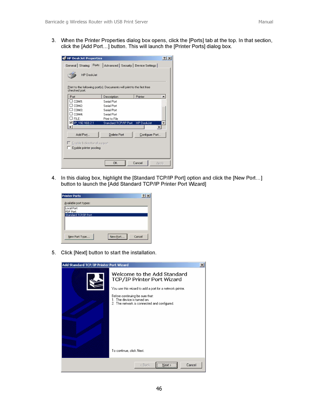 SMC Networks SMC2804WBRP-G manual Barricade g Wireless Router with USB Print Server Manual 