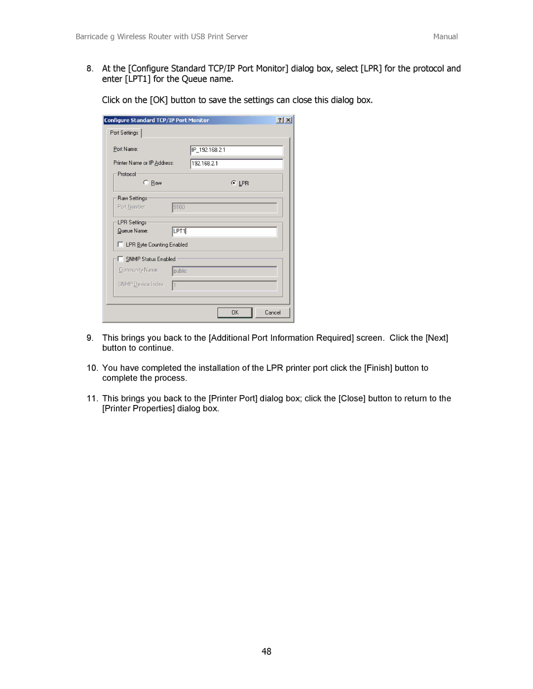 SMC Networks SMC2804WBRP-G manual Barricade g Wireless Router with USB Print Server Manual 