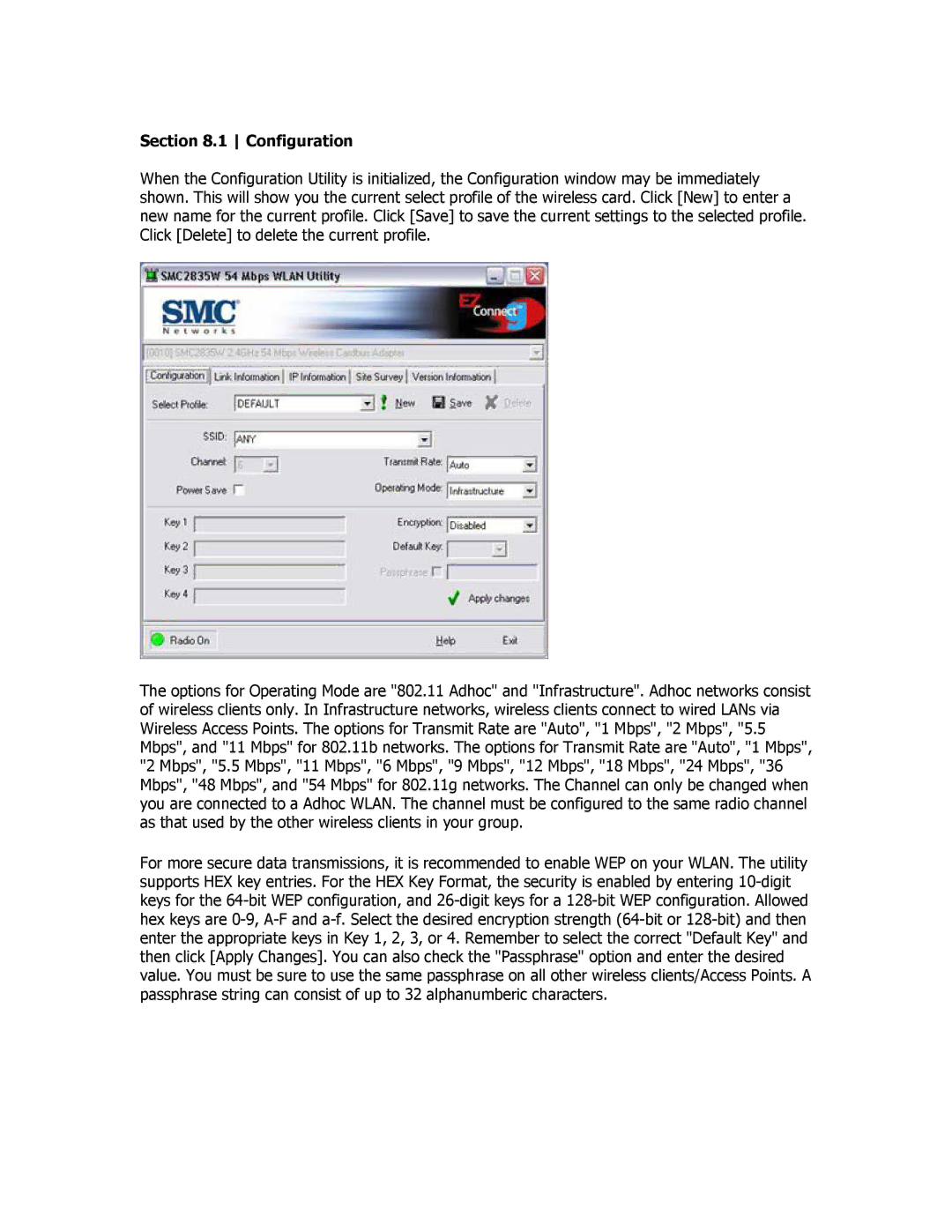 SMC Networks SMC2835W manual Configuration 