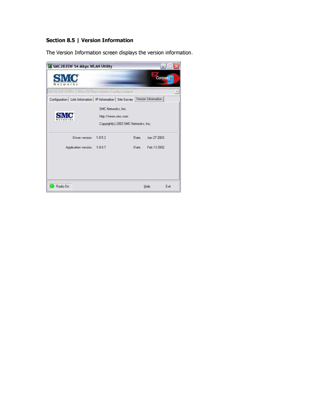 SMC Networks SMC2835W manual Version Information 