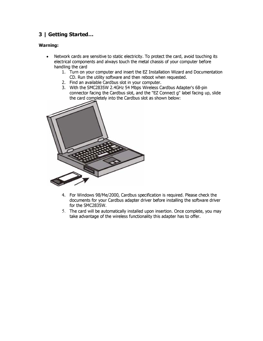 SMC Networks SMC2835W manual Getting Started… 