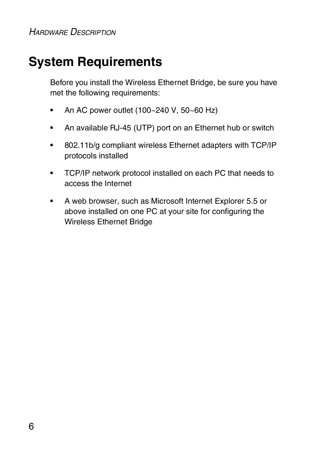 SMC Networks SMC2870W manual System Requirements 