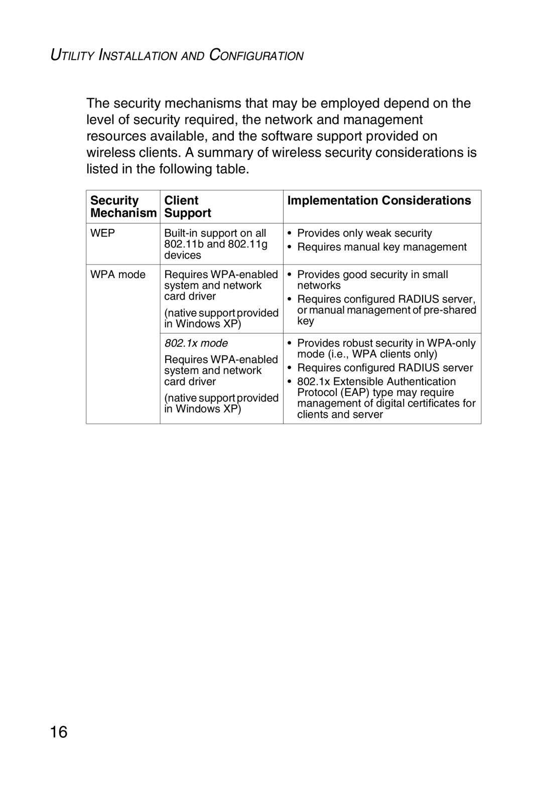 SMC Networks SMC2870W manual 802.1x mode 