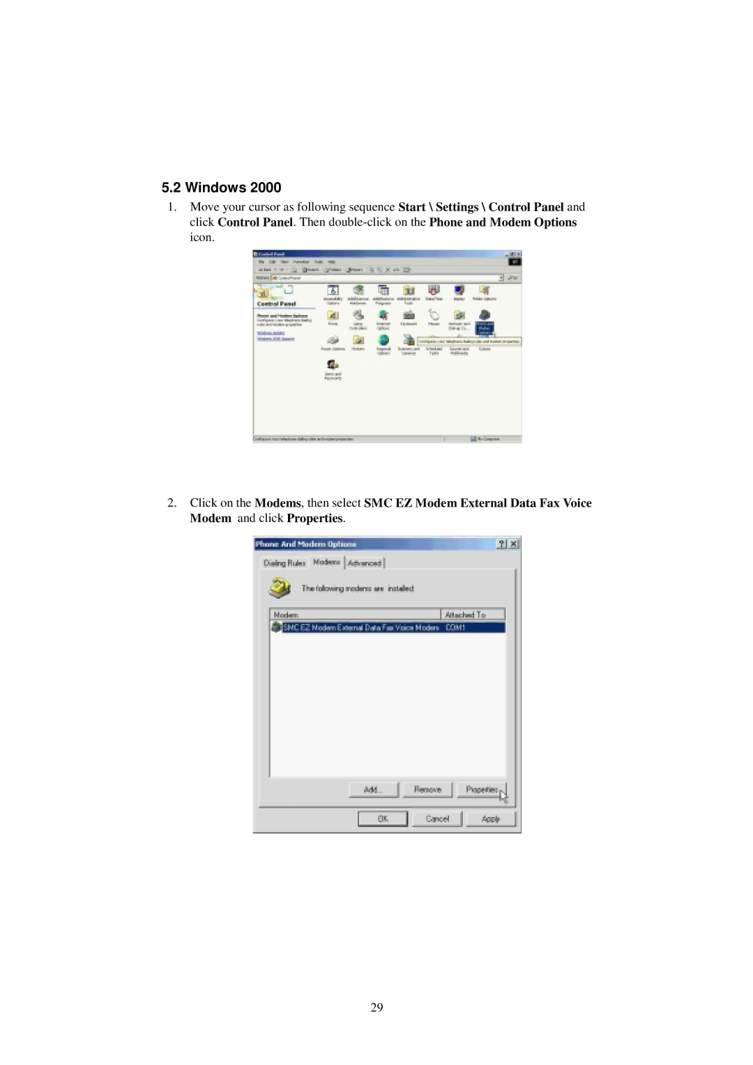 SMC Networks SMC3056EM manual Windows 