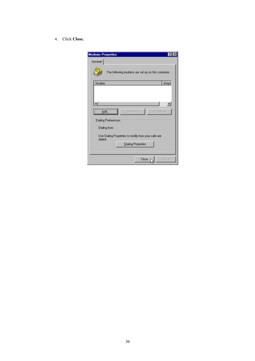 SMC Networks SMC3056EM manual Click Close 