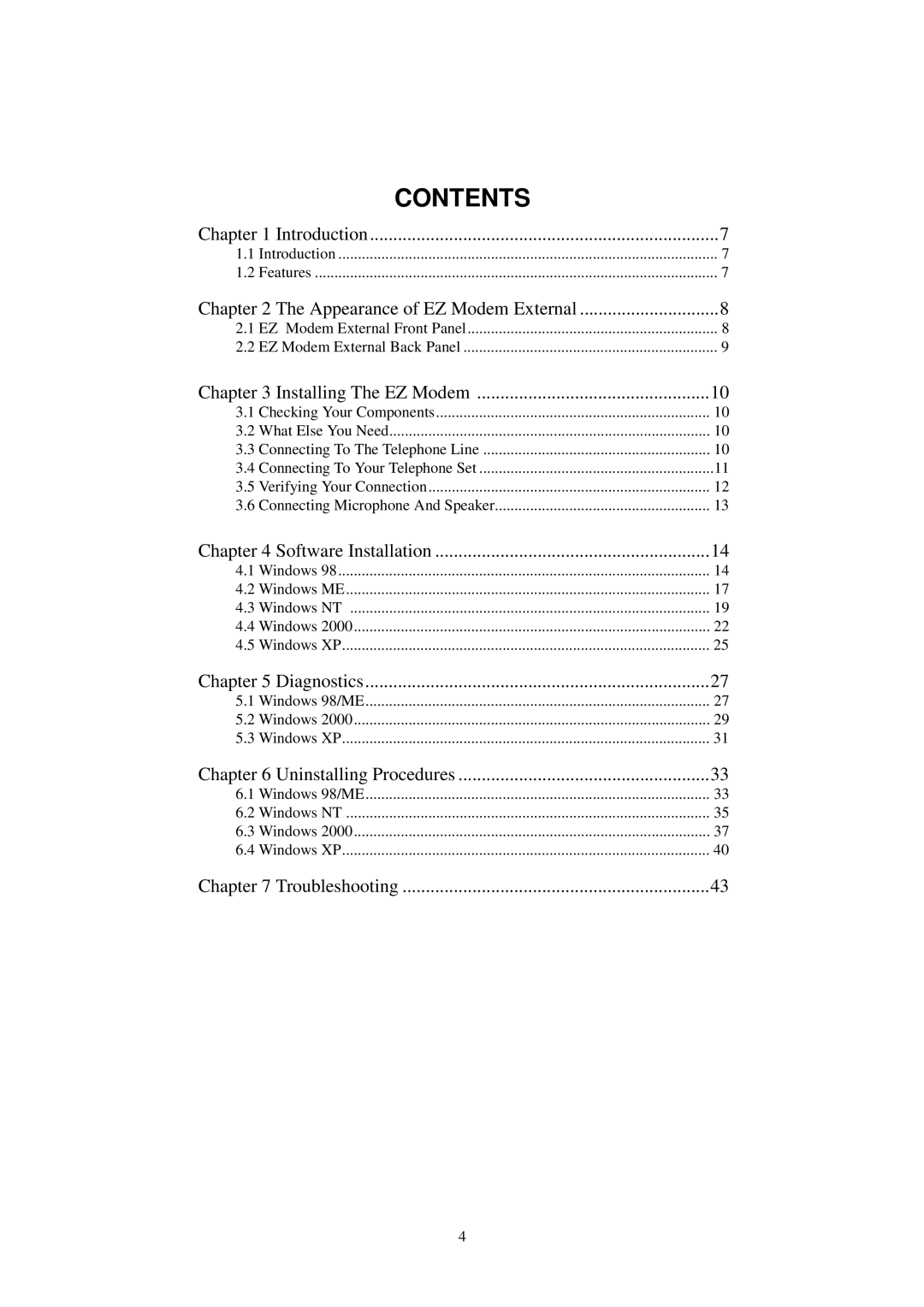 SMC Networks SMC3056EM manual Contents 