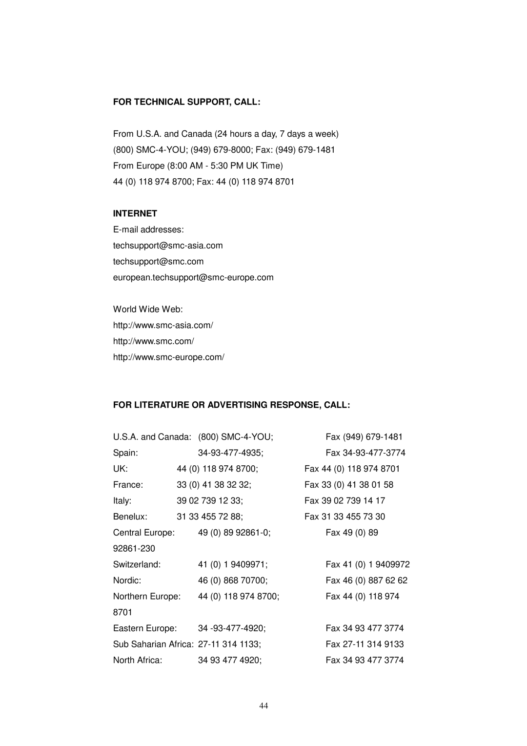 SMC Networks SMC3056EM manual Internet 