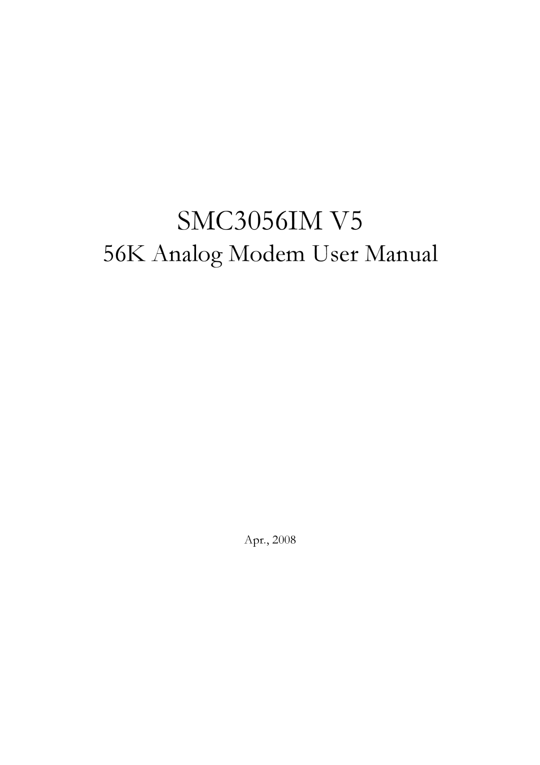 SMC Networks SMC3056IM V5 manual 