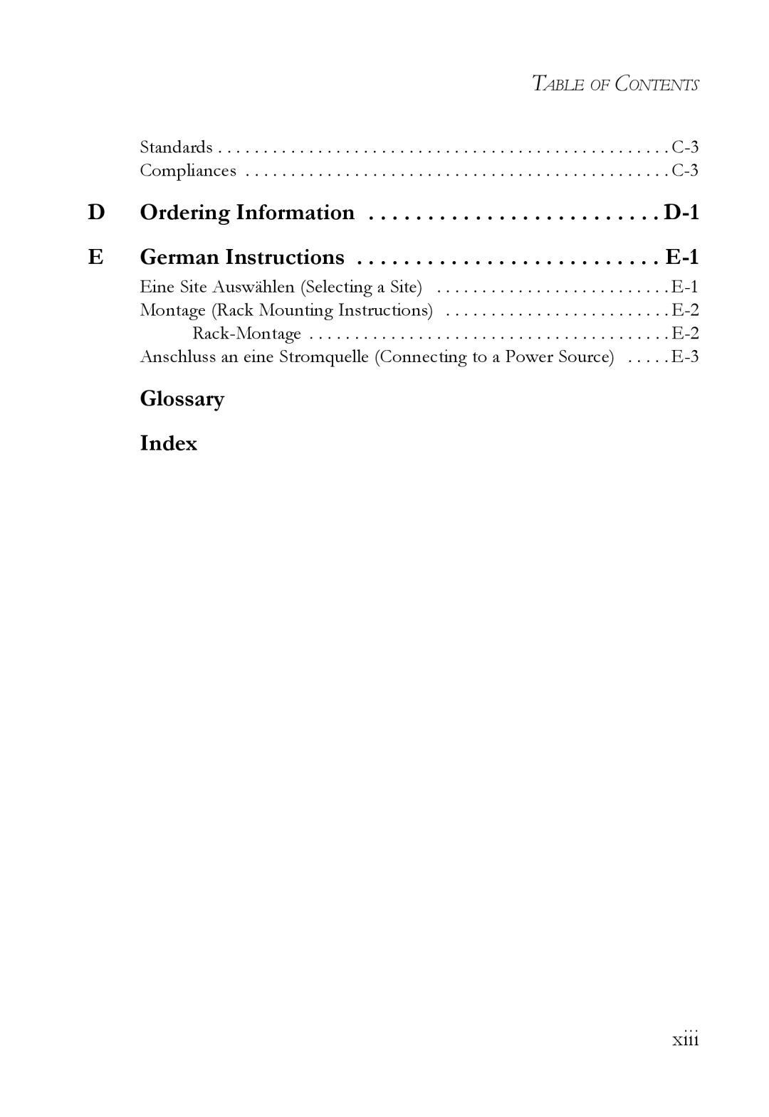 SMC Networks SMC6128L2 manual Glossary Index, Xiii 