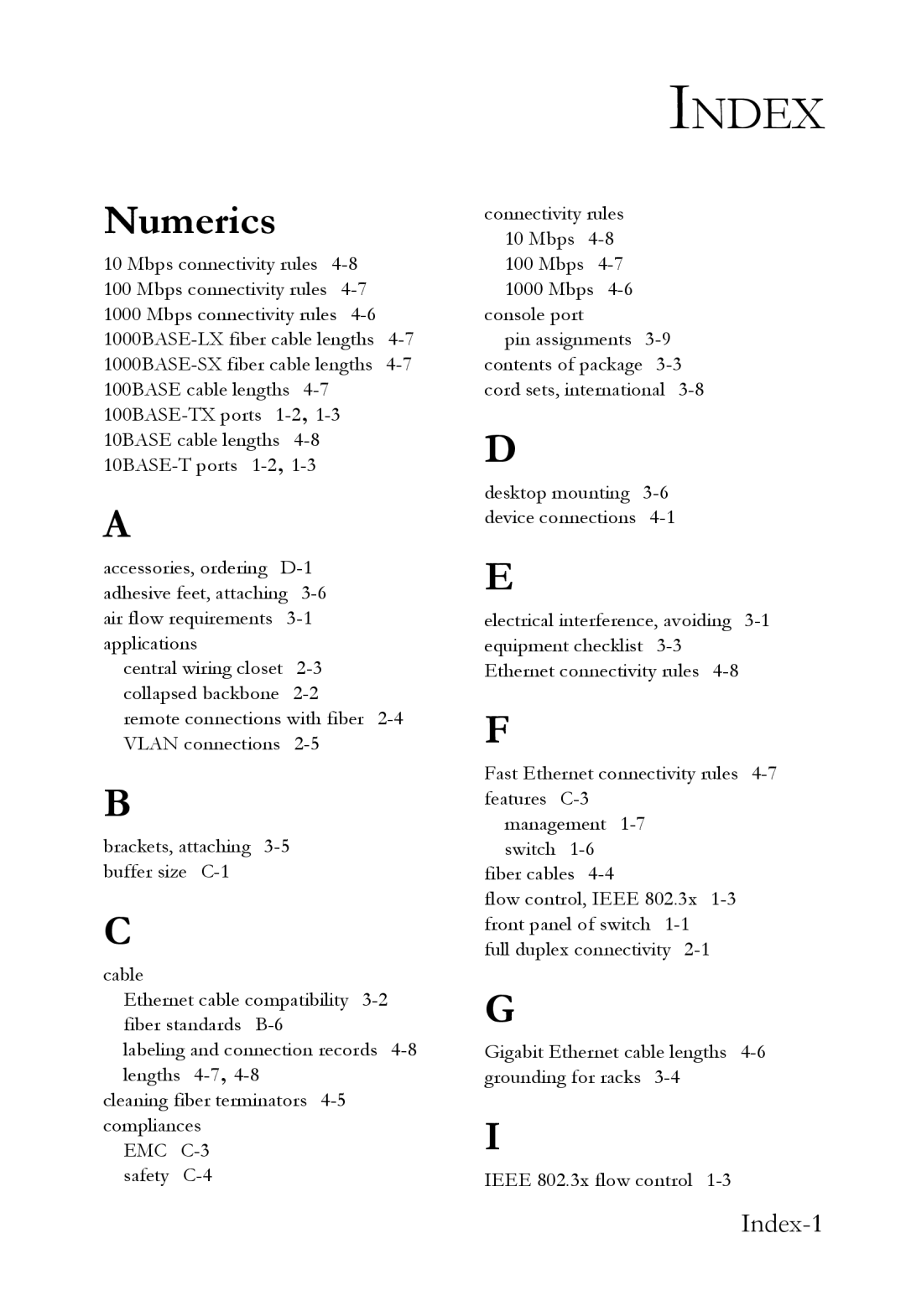 SMC Networks SMC6128L2 manual Index-1 