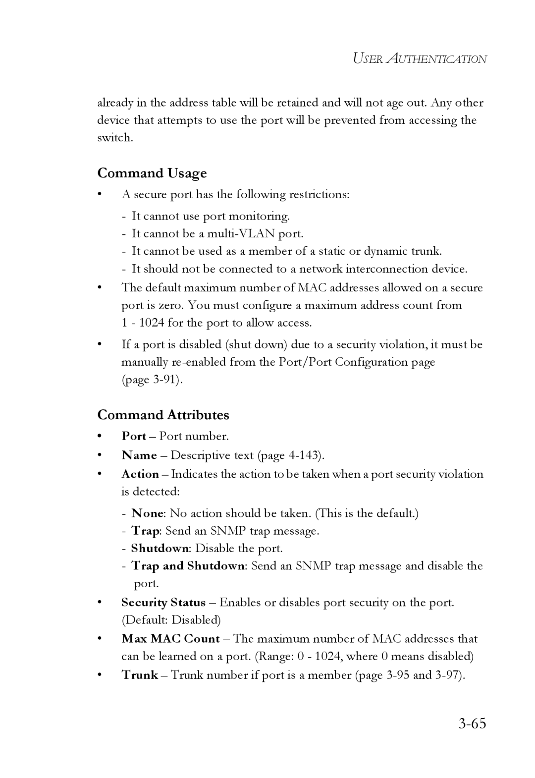 SMC Networks SMC6224M manual Command Usage 