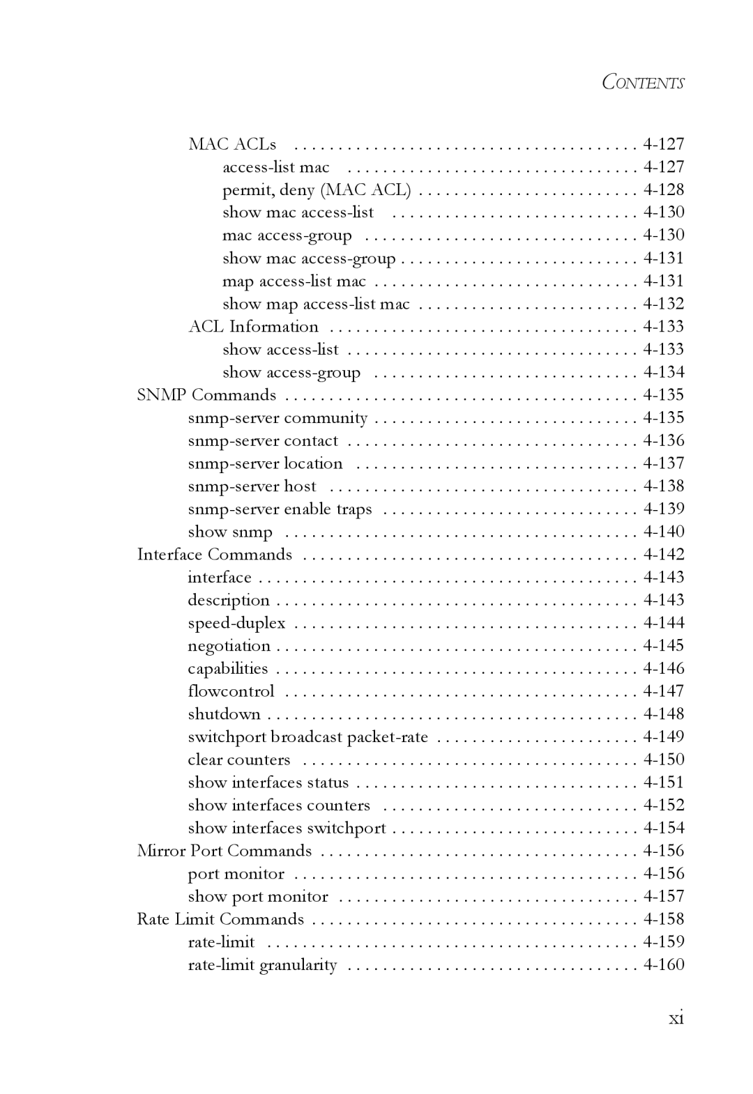 SMC Networks SMC6224M manual Contents 