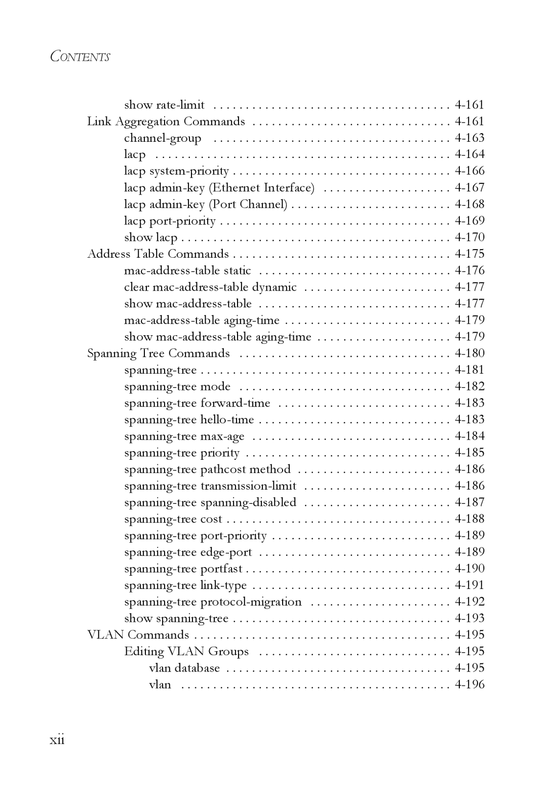 SMC Networks SMC6224M manual Xii 