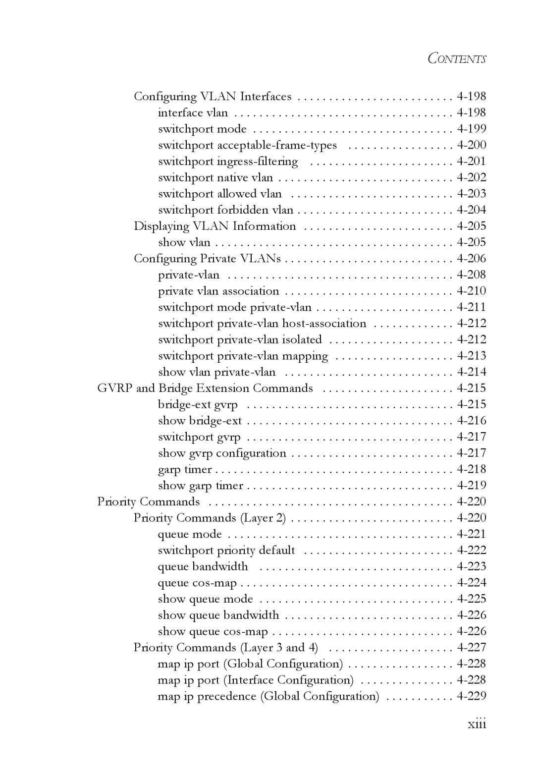 SMC Networks SMC6224M manual Xiii 