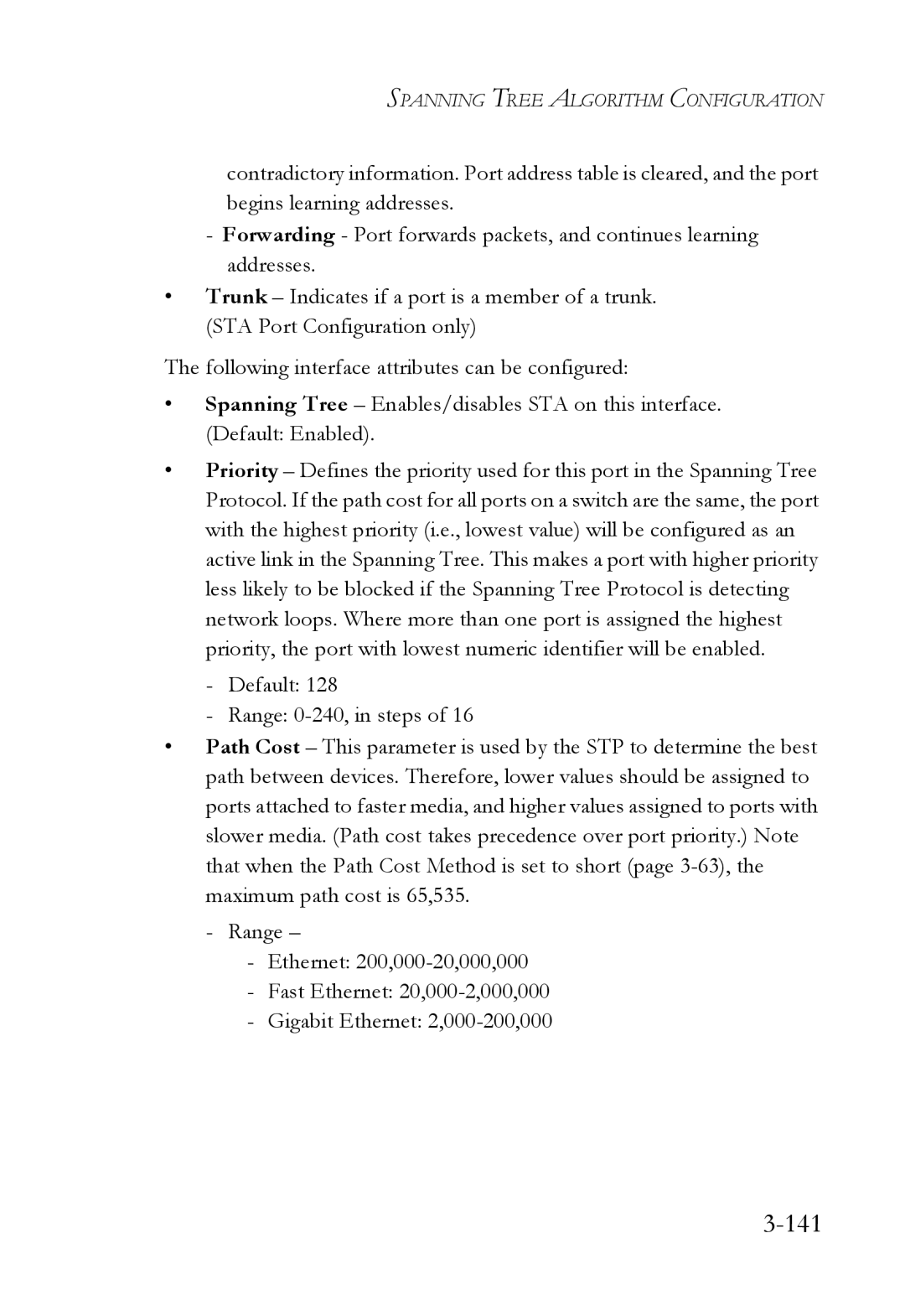 SMC Networks SMC6224M manual 141 