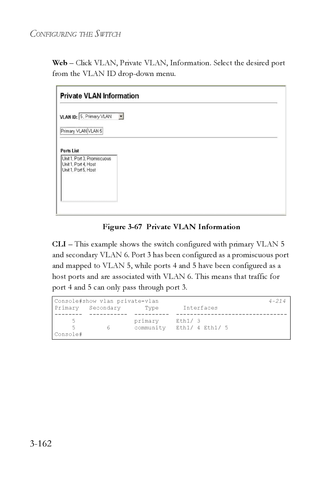 SMC Networks SMC6224M manual 162, Private Vlan Information 