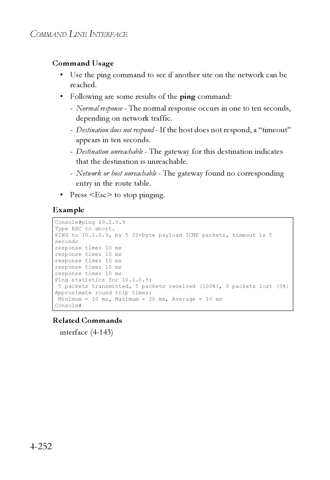 SMC Networks SMC6224M manual 252, Interface 