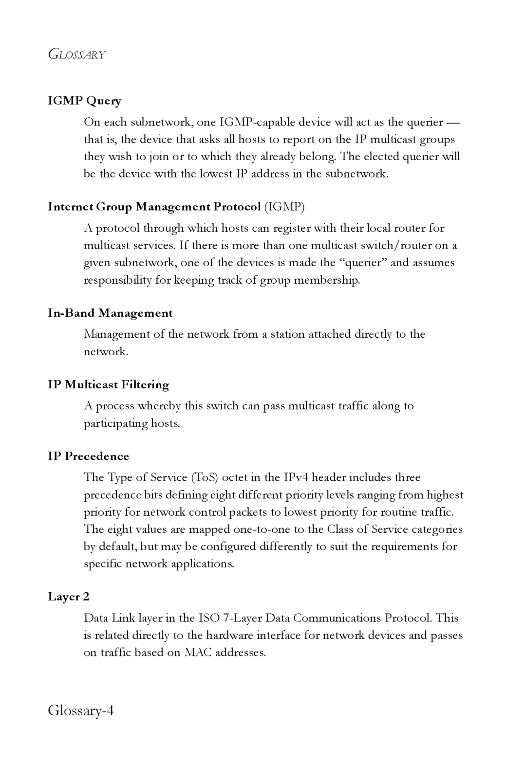 SMC Networks SMC6224M manual Glossary-4 