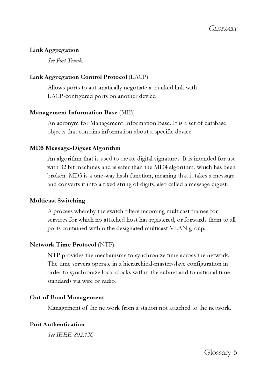 SMC Networks SMC6224M manual Glossary-5 