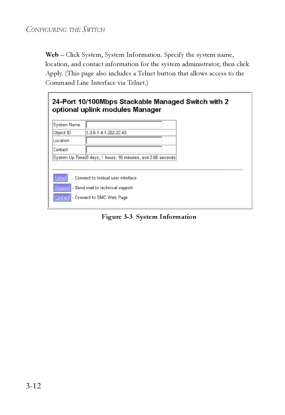 SMC Networks SMC6224M manual System Information 