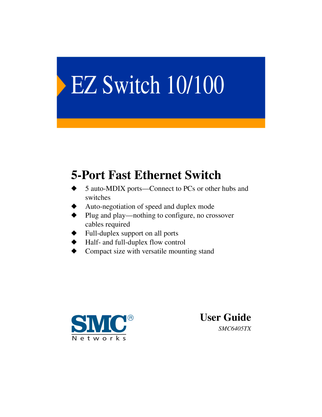 SMC Networks SMC6405TX manual EZ Switch 10/100 