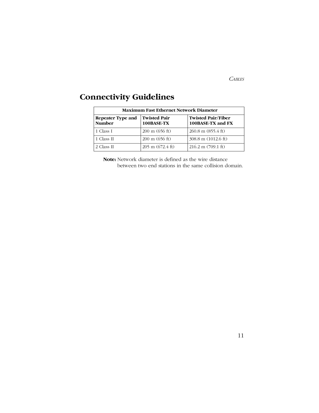 SMC Networks SMC6405TX manual Connectivity Guidelines, 100BASE-TX 